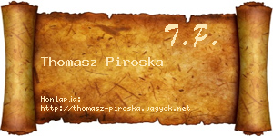 Thomasz Piroska névjegykártya